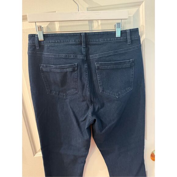 J. Jill Denim Dark Wash Premium Flex High Rose Leggings sz 12 T EUC - Picture 5 of 8